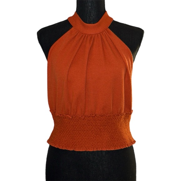 Free People - Chic Halter Top in Rust - Size Medium - Picture 10 of 11
